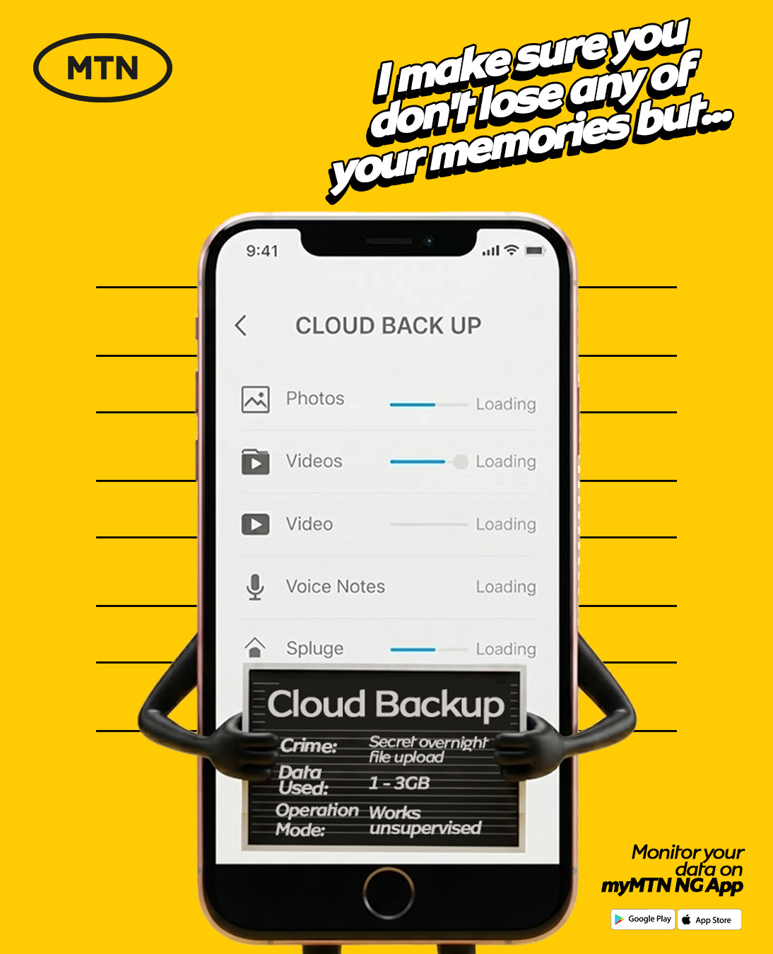 MTN Nigeria Facebook ad: I’m just backing up your memories.