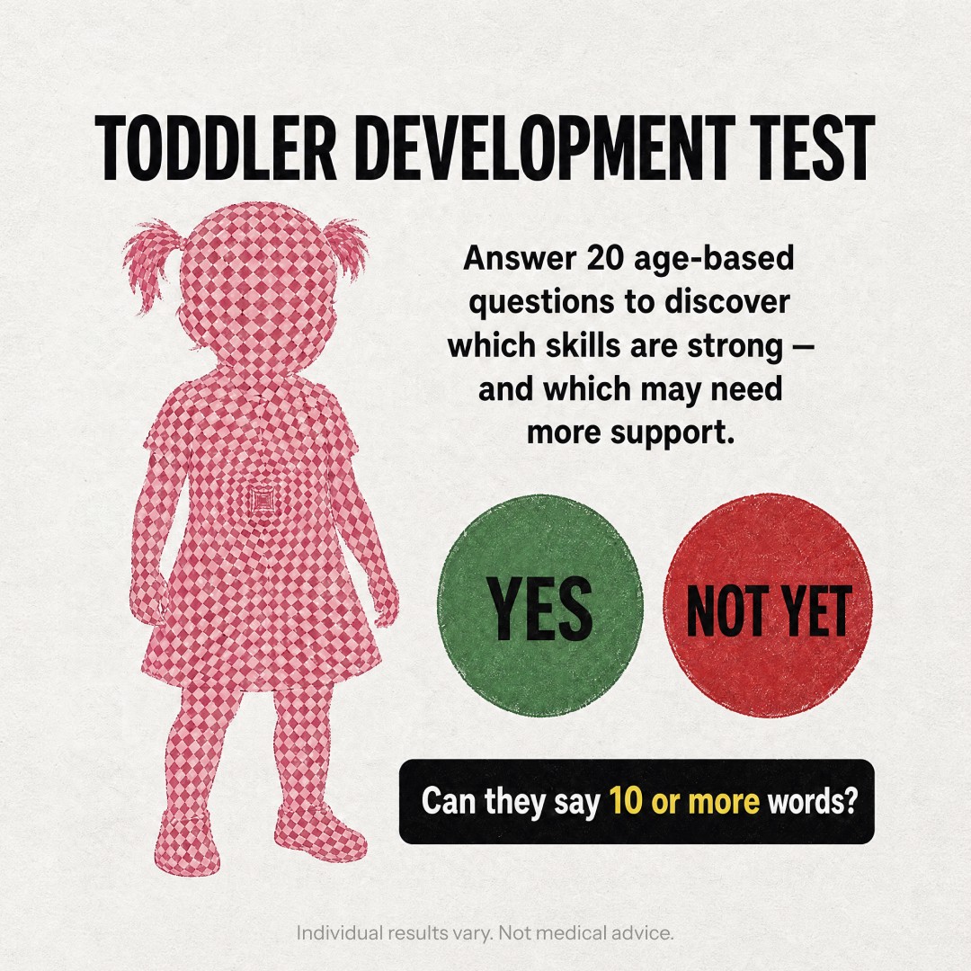 Gentle Toddler Parenting Facebook ad: Is your child developing on track?