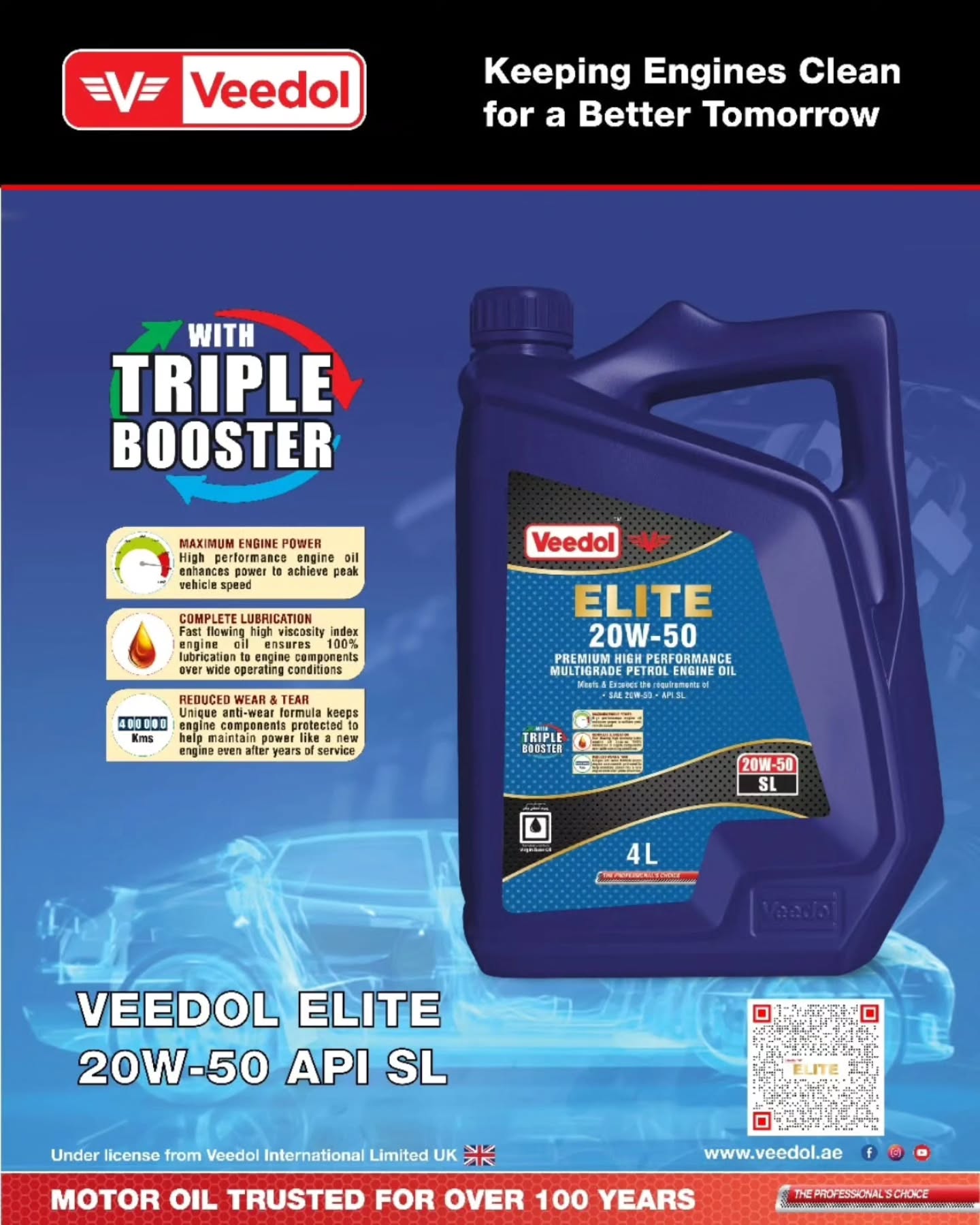 Positive Trading W.L.L Facebook ad: Keep Your Engine at Its BEST with Veedol…