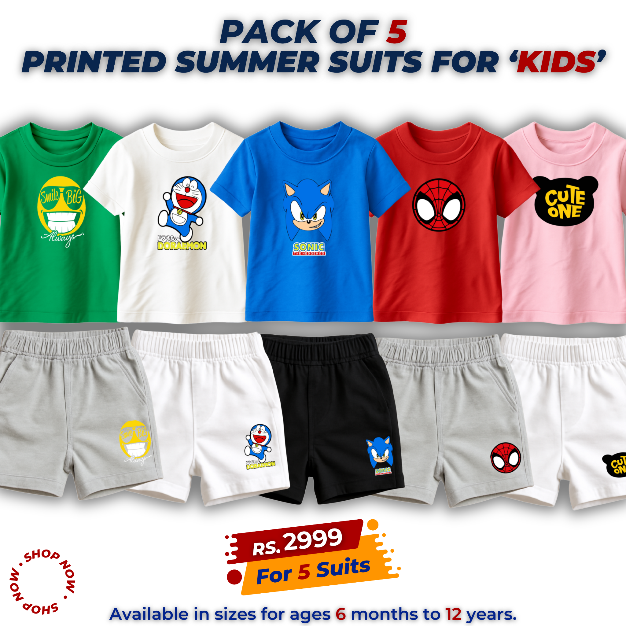 Kids'N Tees Facebook ad: Summer Suits for Kids