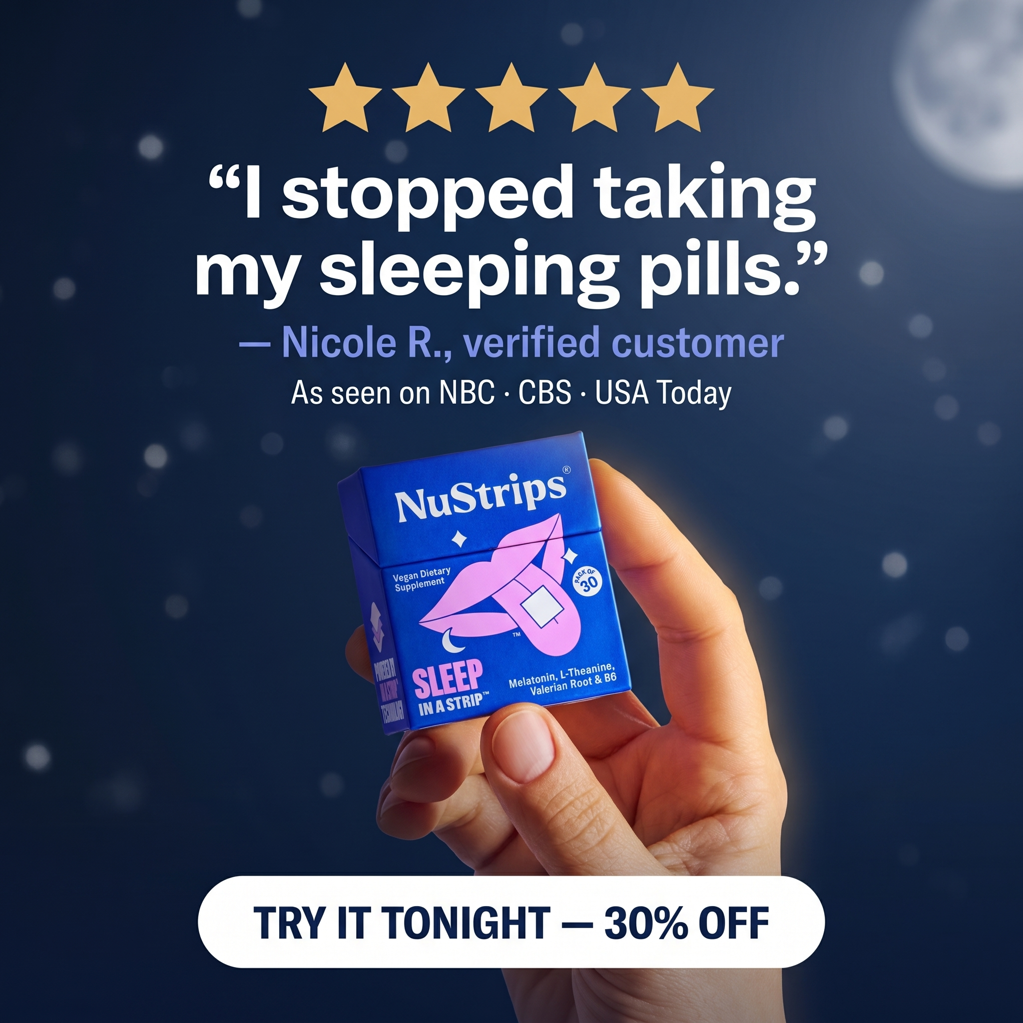 NuStrips Facebook ad