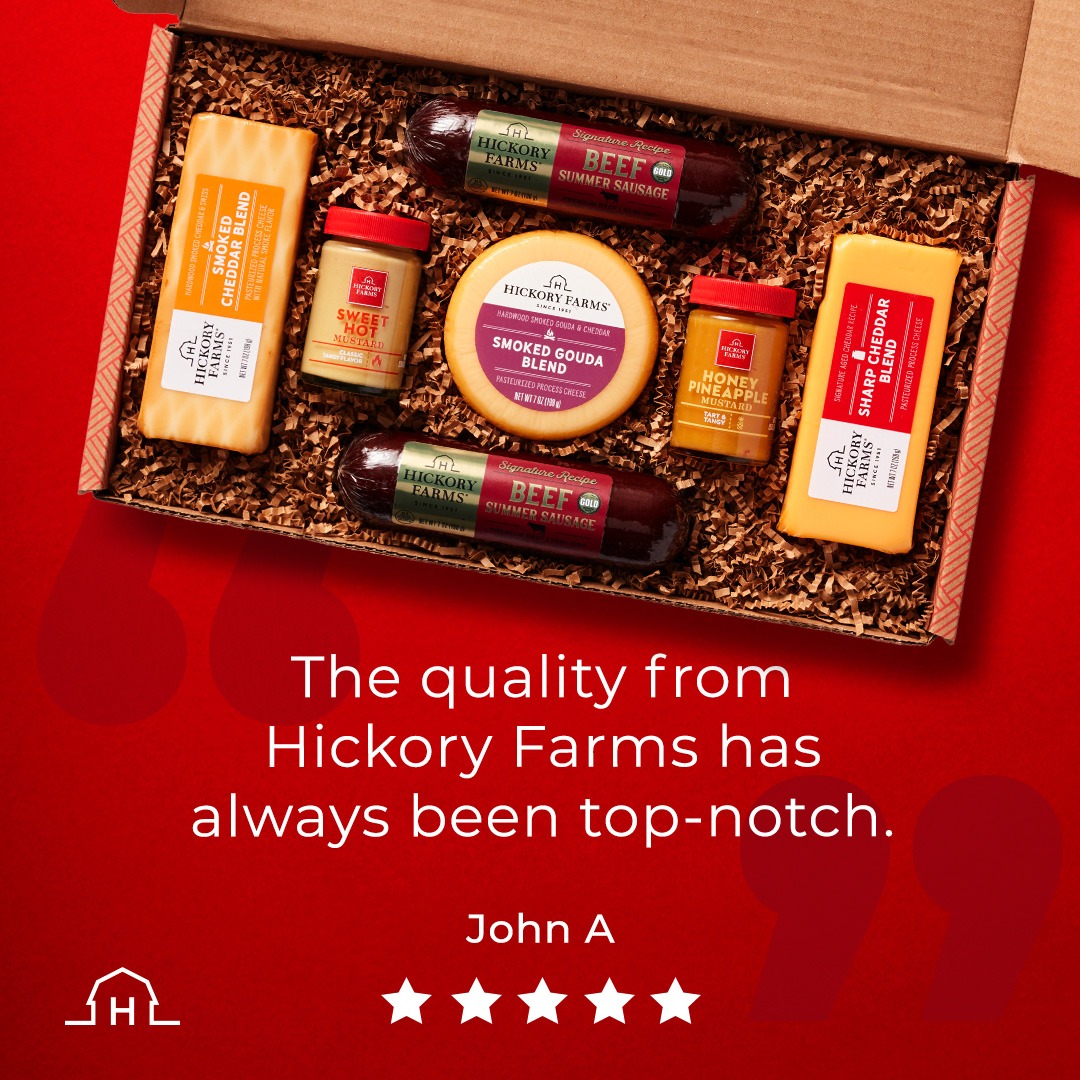 Hickory Farms Facebook ad from Aug 16, 2026