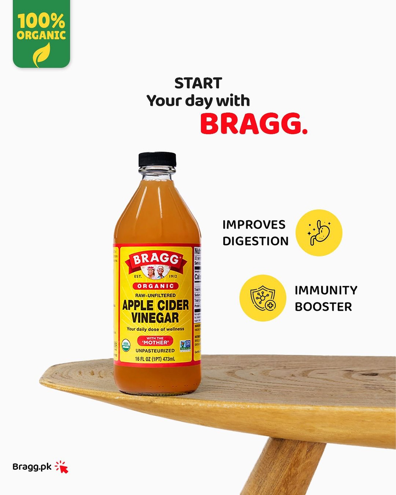 Bragg.pk Facebook ad: Bragg | Organic Apple Cider Vinegar|Natural Cider Vinegar…