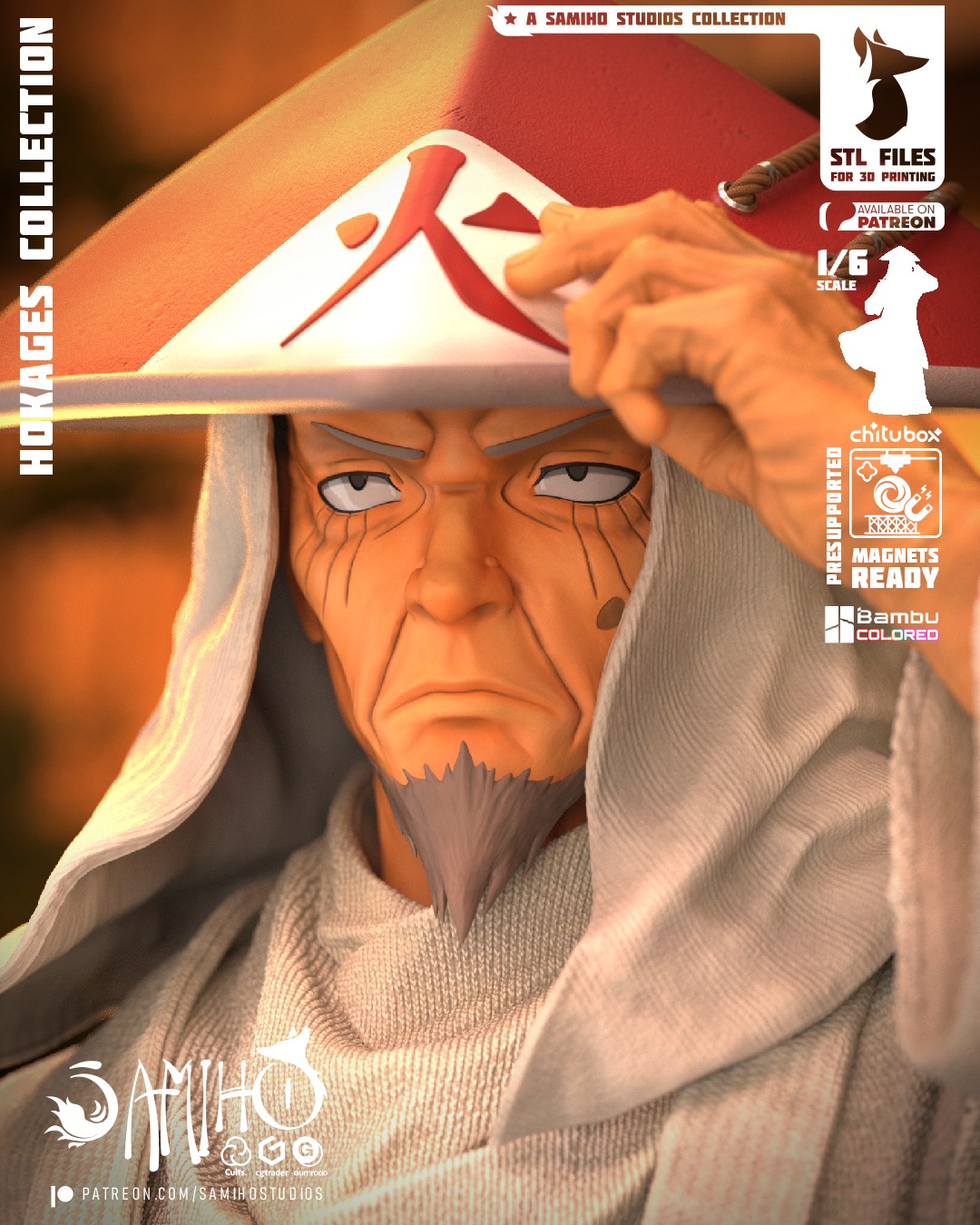 Samiho Studios Facebook ad: The 3rd piece of the Hokages Collection is…