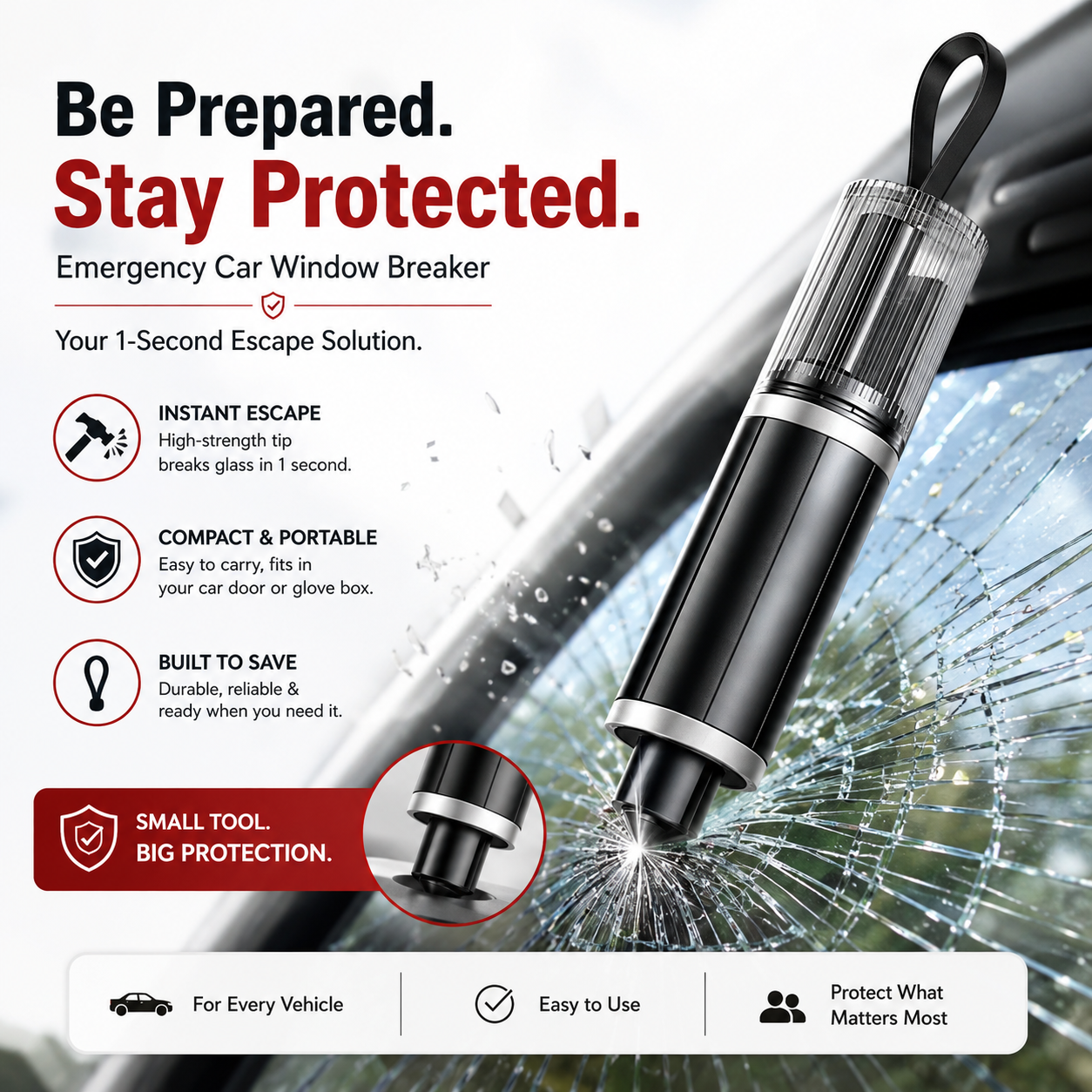 Heavenaura Facebook ad: Buy Car Emergency Window Breaker Tool!