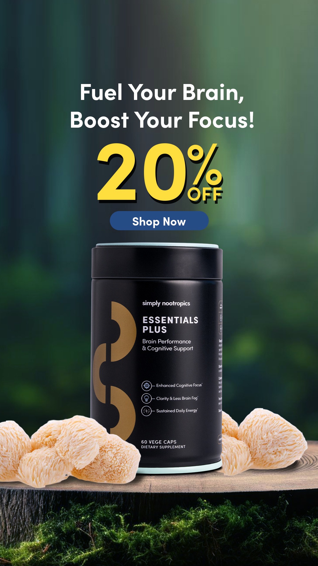 Simply Nootropics Facebook ad
