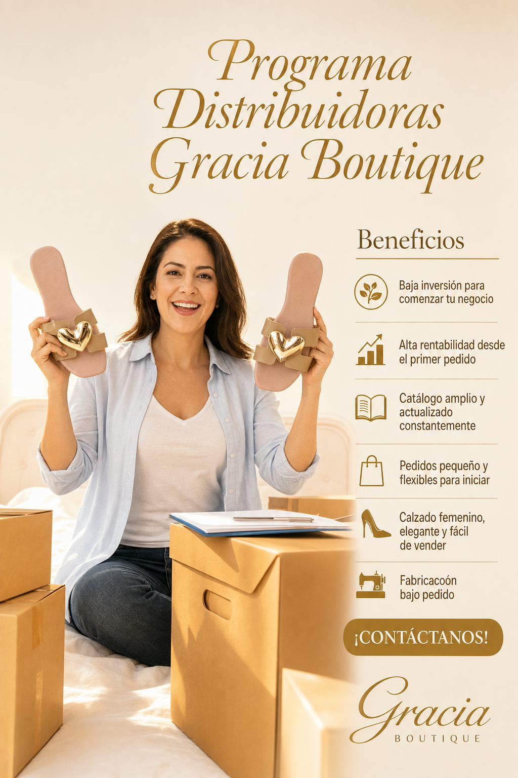 Gracia Boutique Calzado Facebook ad: Comienza tu emprendimiento de calzado