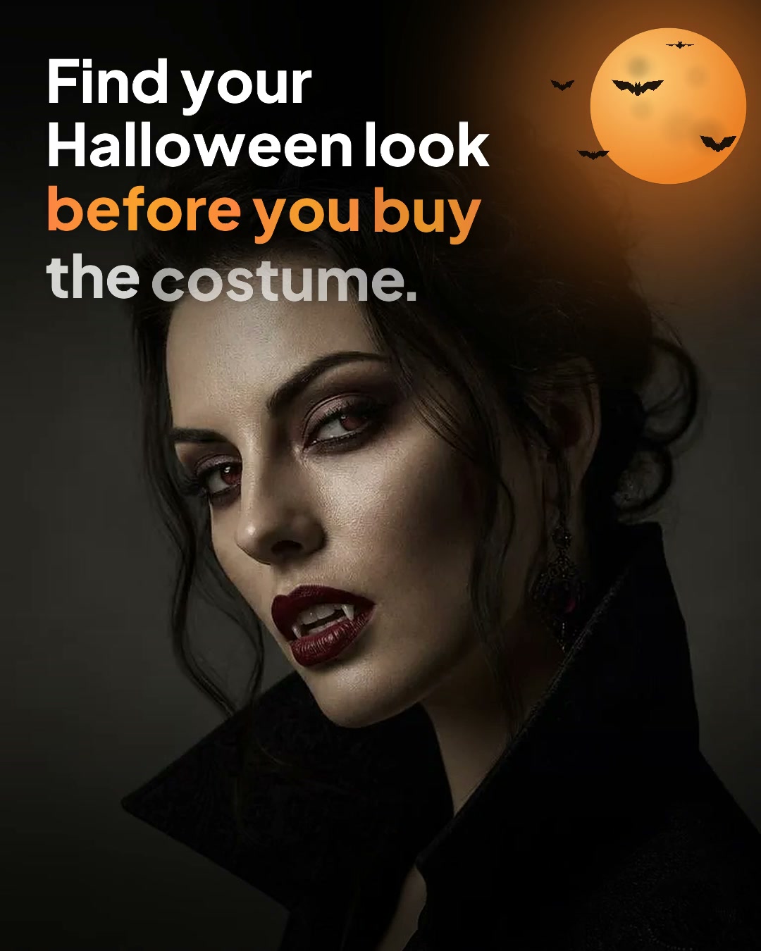 Aragon.ai Facebook ad: Try Your Halloween Look Before You Buy