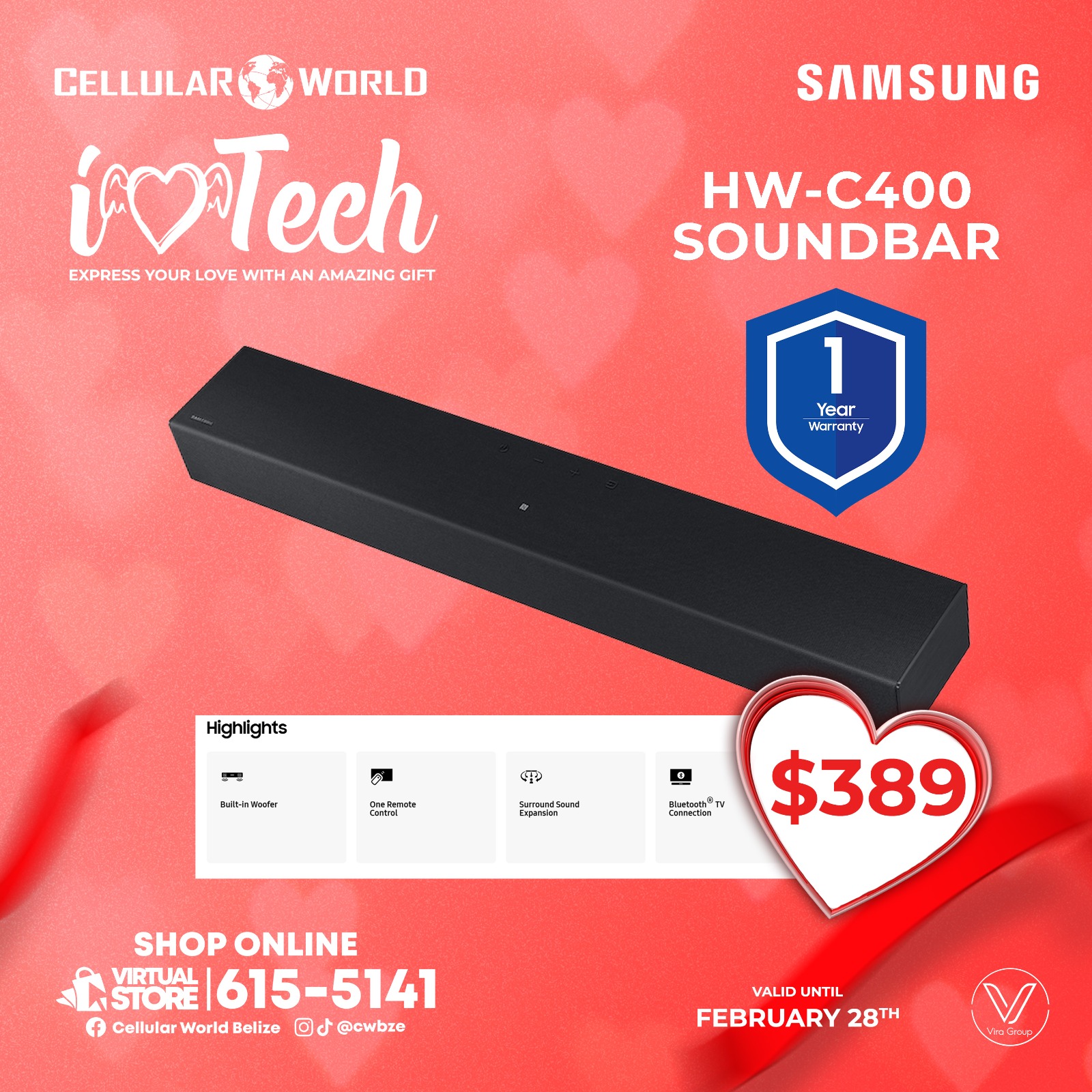 Cellular World Belize Facebook ad