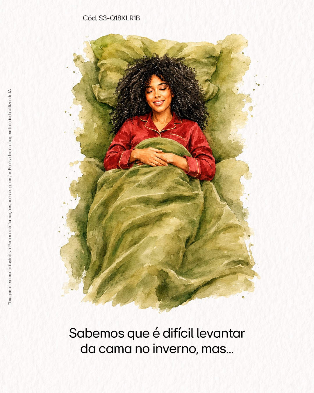 LG Global Facebook ad: Imagina acordar no inverno com o quarto já…