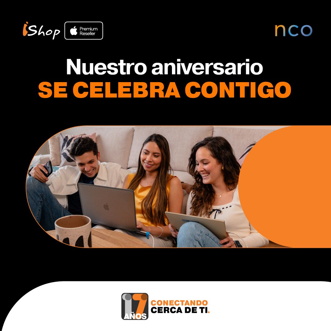 iShop Panamá Facebook ad: ¡Estamos de aniversario y queremos celebrarlo contigo!