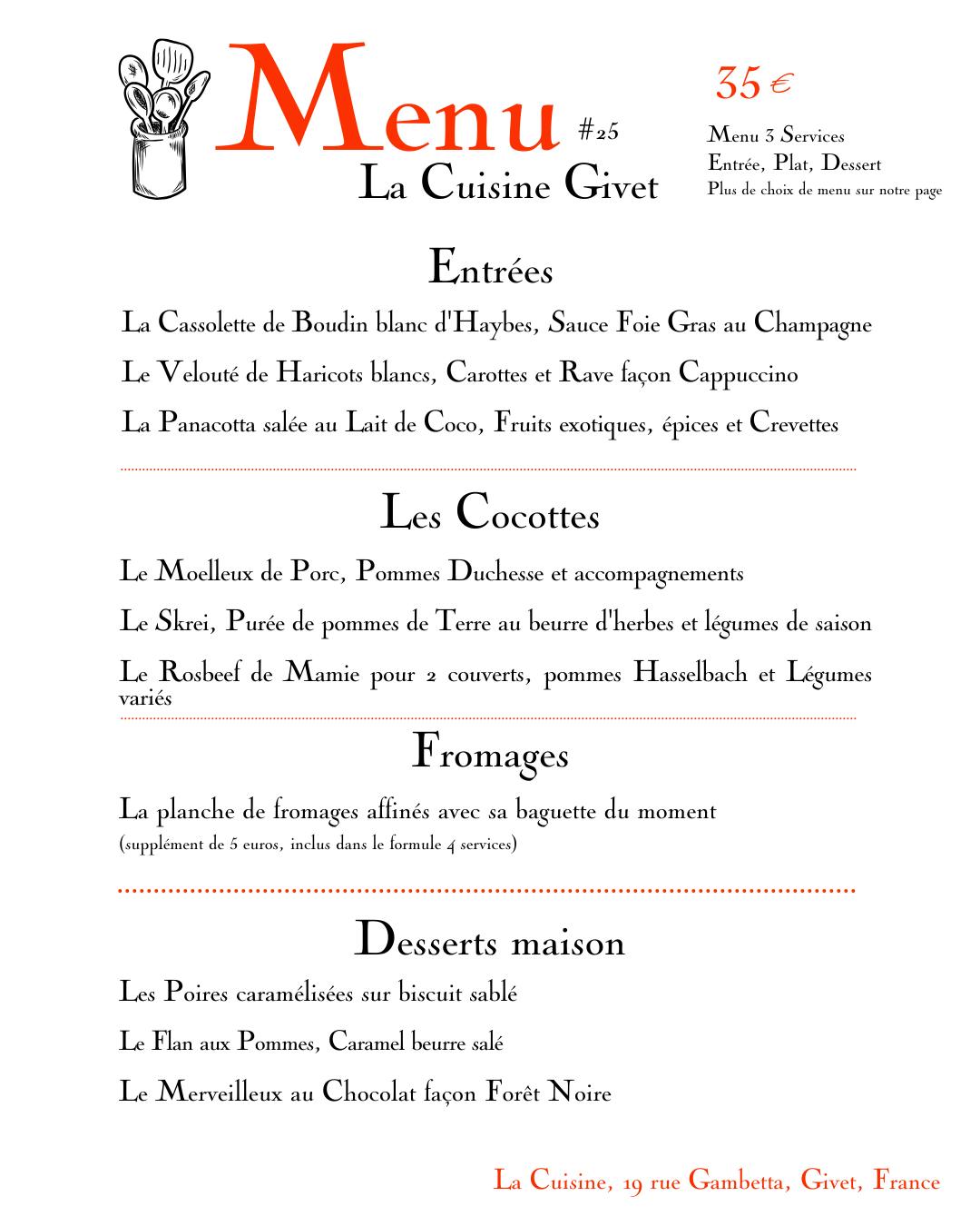 La Cuisine Givet Facebook ad: [𝐌𝐄𝐍𝐔]