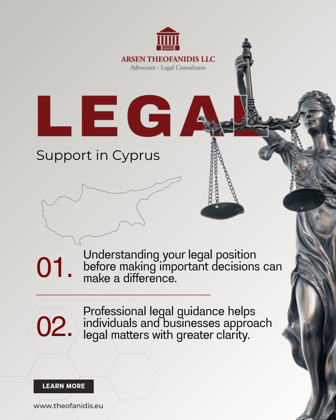Arsen Theofanidis Law Firm Facebook ad: Trusted Legal Support in Cyprus