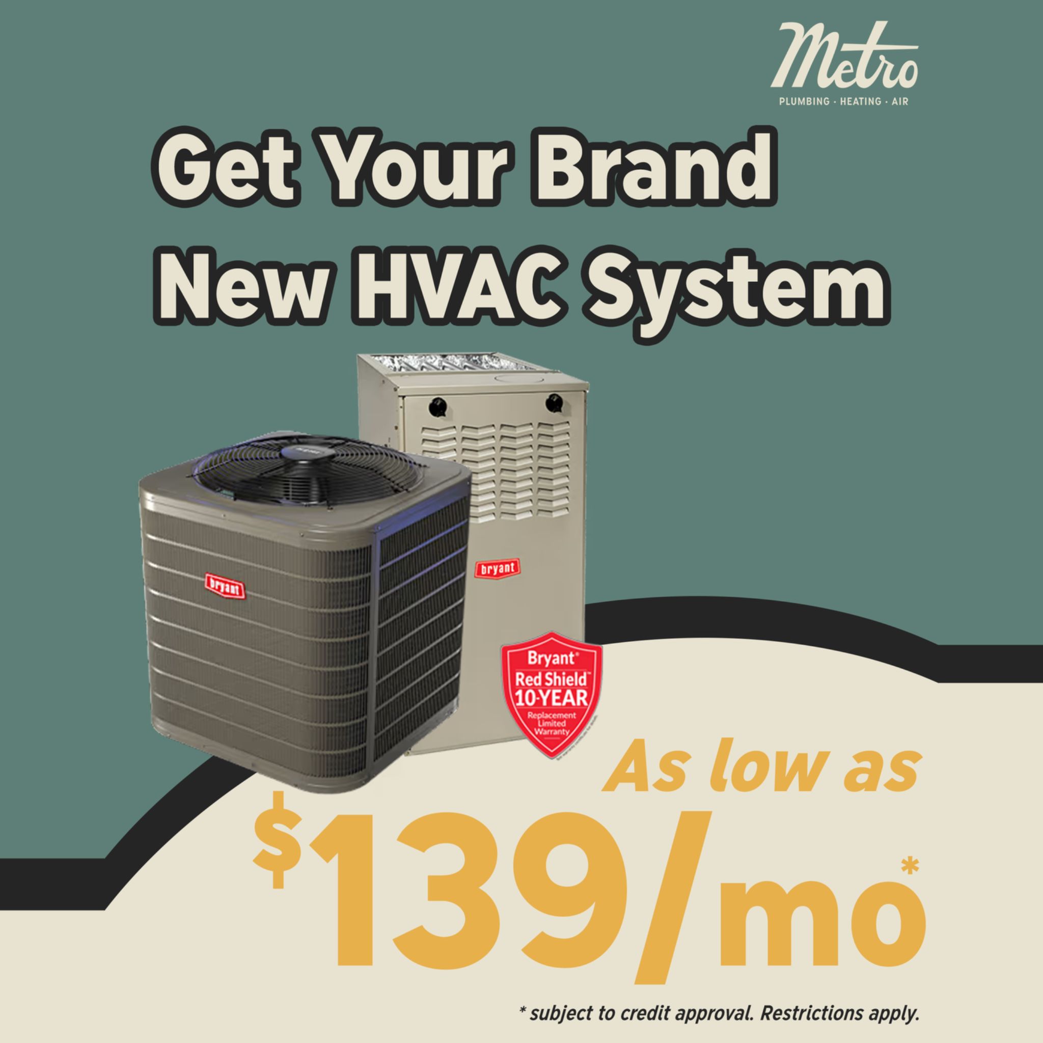 Metro Plumbing Heating & Air Facebook ad