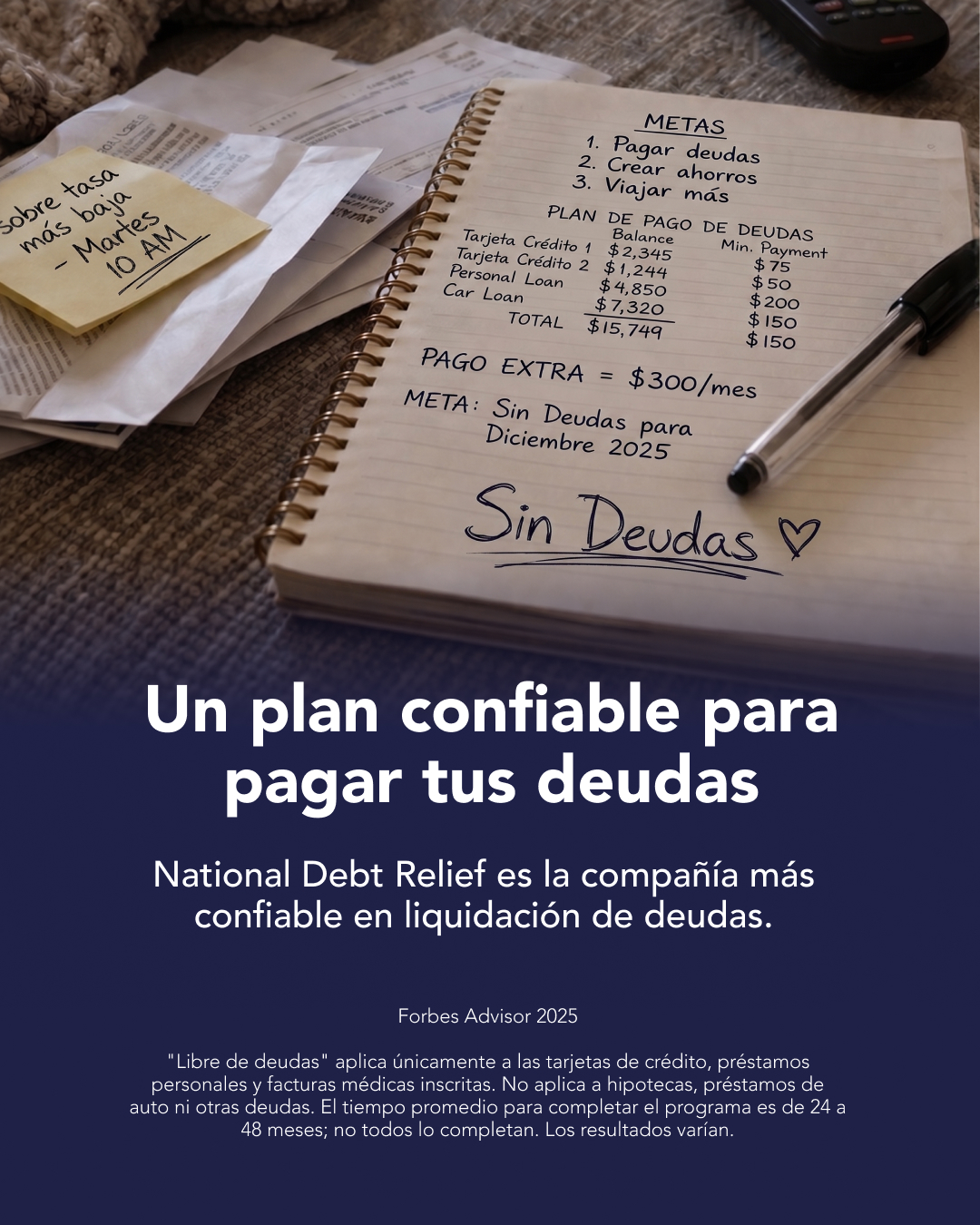 National Debt Relief Facebook ad
