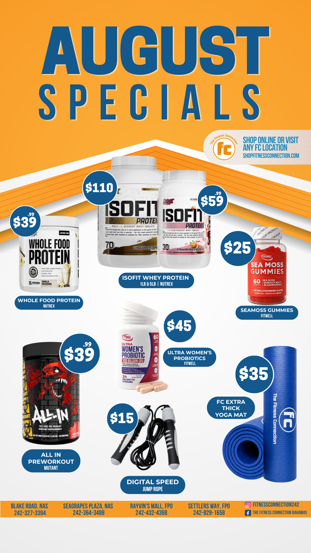 The Fitness Connection Bahamas Facebook ad