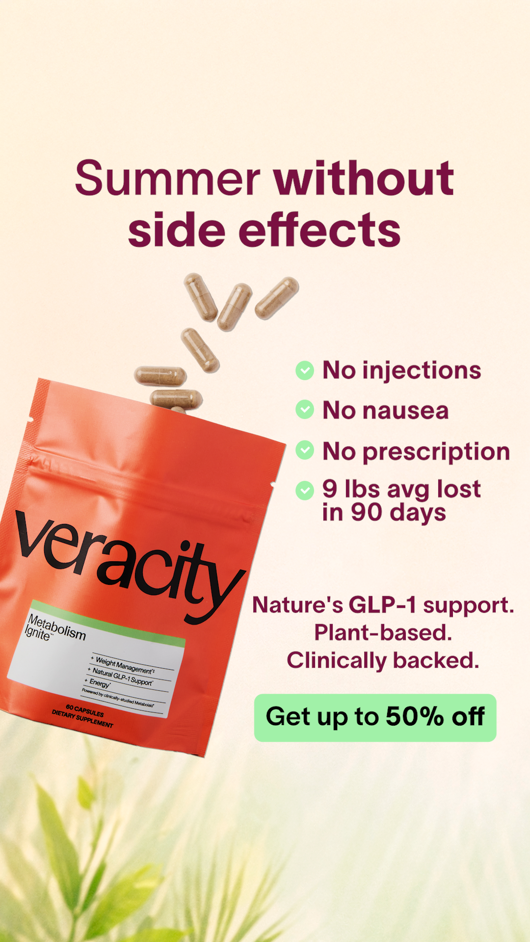 Veracity Selfcare Facebook ad