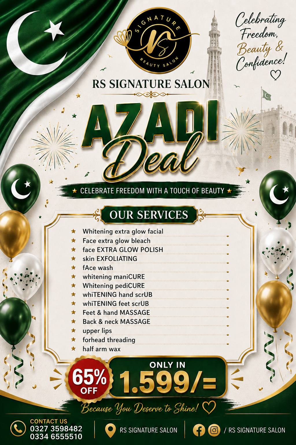RS signature salon Facebook ad