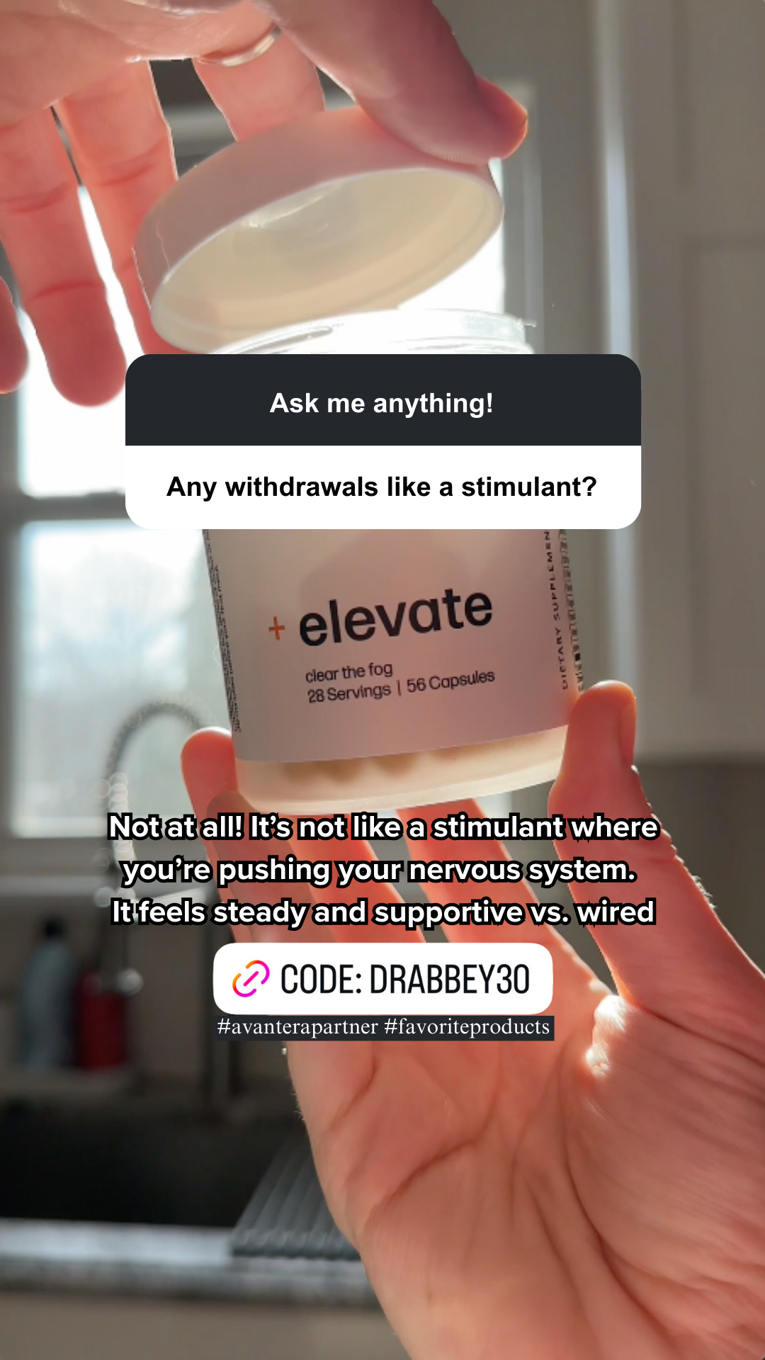 Dr. Abbey Houde Facebook ad: Elevate | Premium Nootropic Supplement