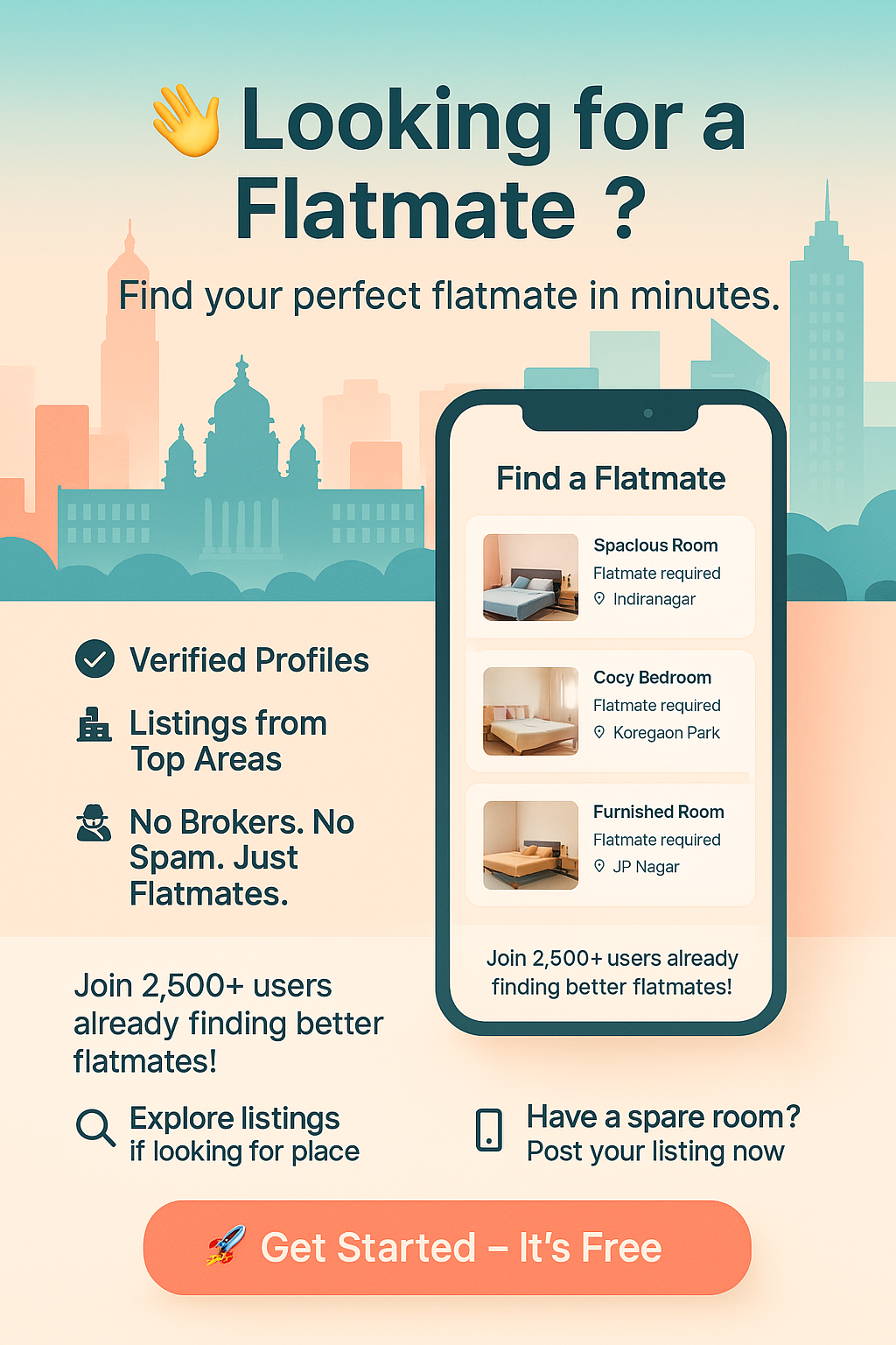 Find My Flatmate Facebook ad from Sep 18, 2025