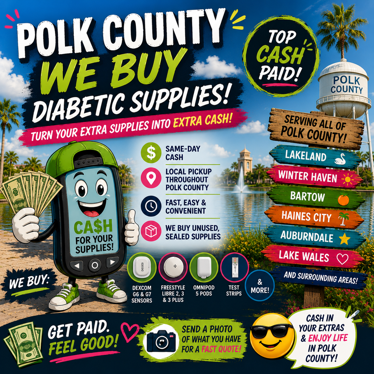 Test Strip Depot- Cash For Diabetic Supplies  Facebook ad