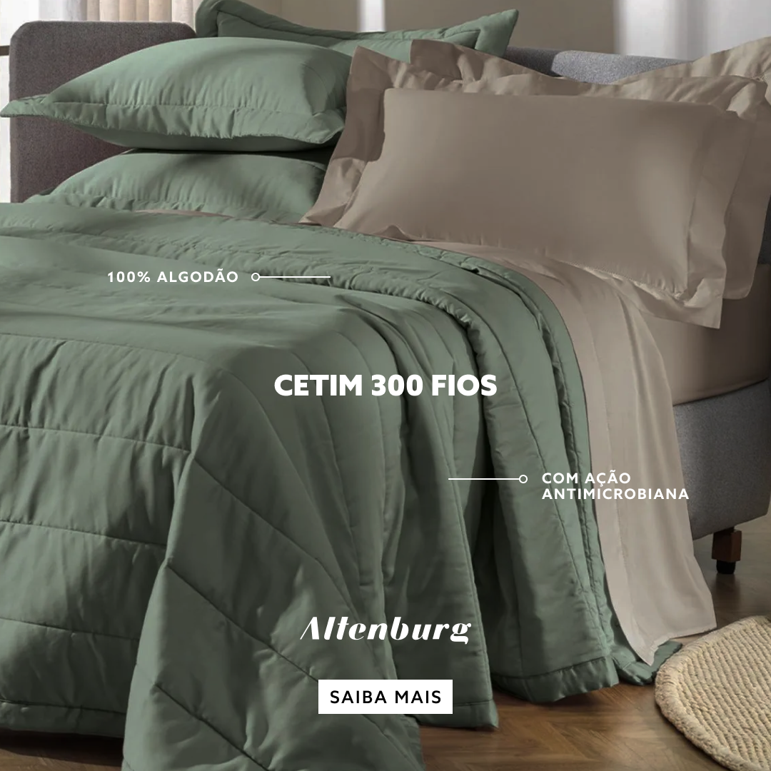 Altenburg Têxtil Facebook ad: Produzido em Cetim 300 fios 100% algodão, o…