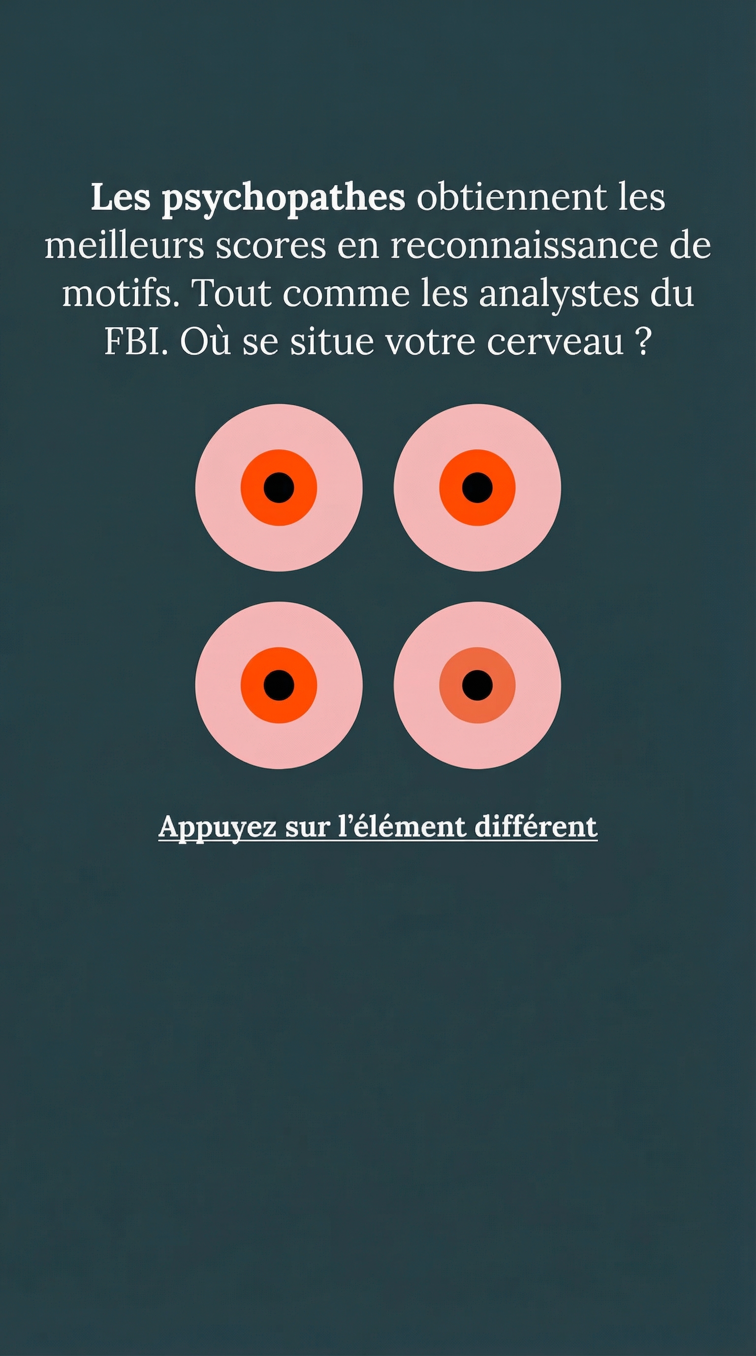 International IQ test Facebook ad