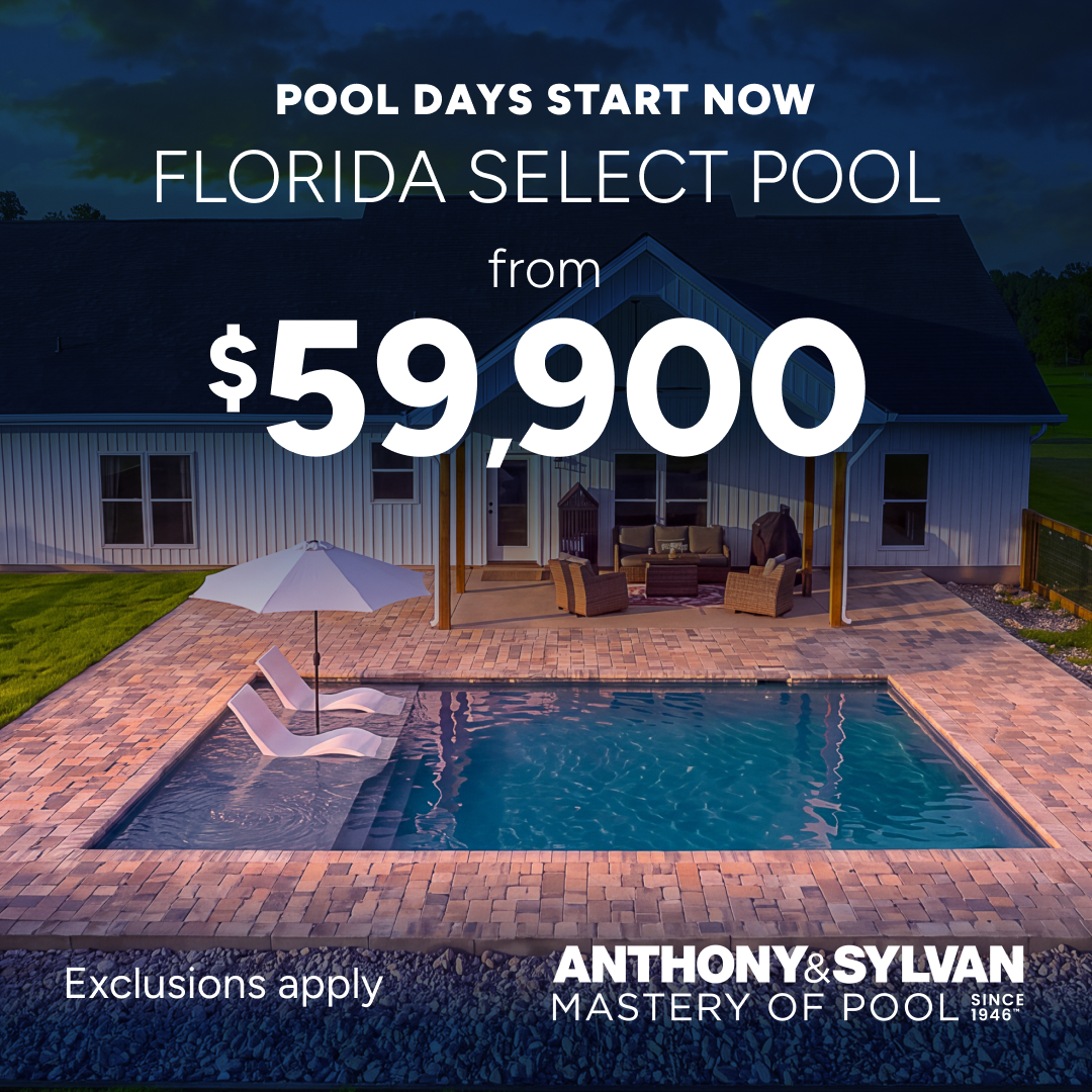 Anthony & Sylvan Pools Facebook ad: The Florida Select Pool from $59,900
