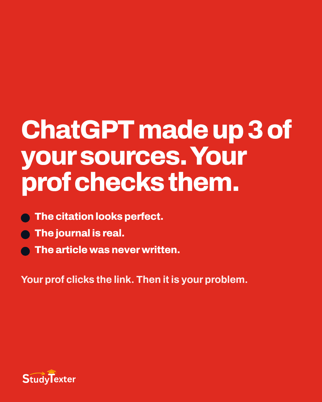 StudyTexter.com Facebook ad