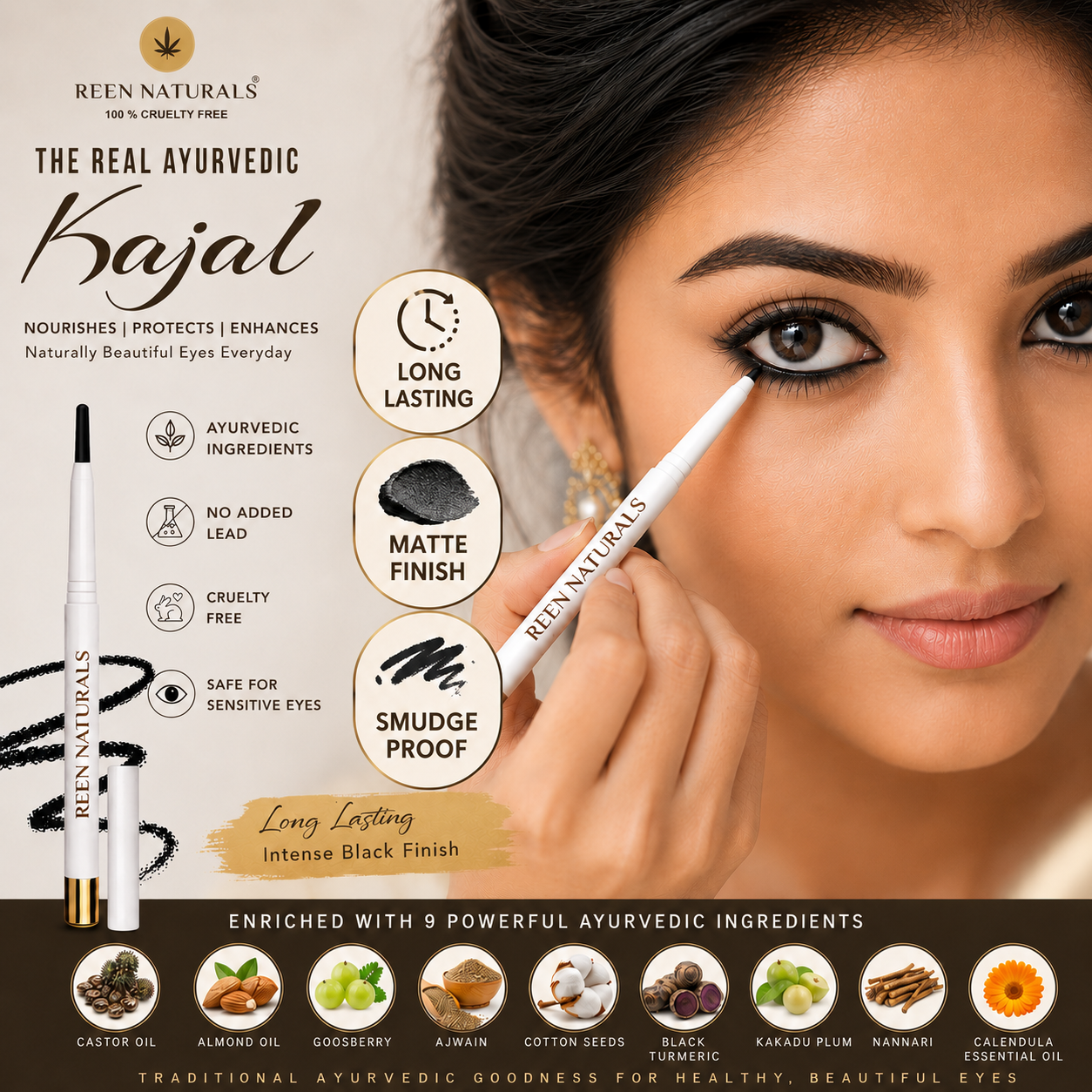 Reen Naturals Facebook ad: Natural beauty starts with your eyes!