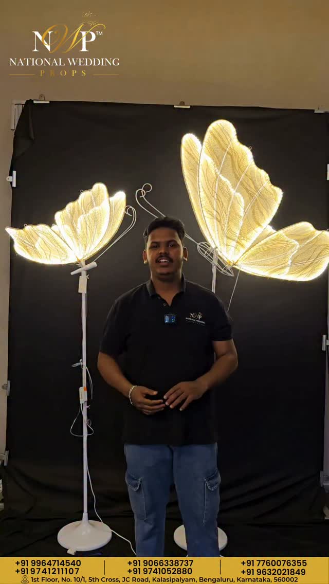 Wedding Decor props Facebook ad: LED Butterfly Stand 60cm & 100cm, Available for…