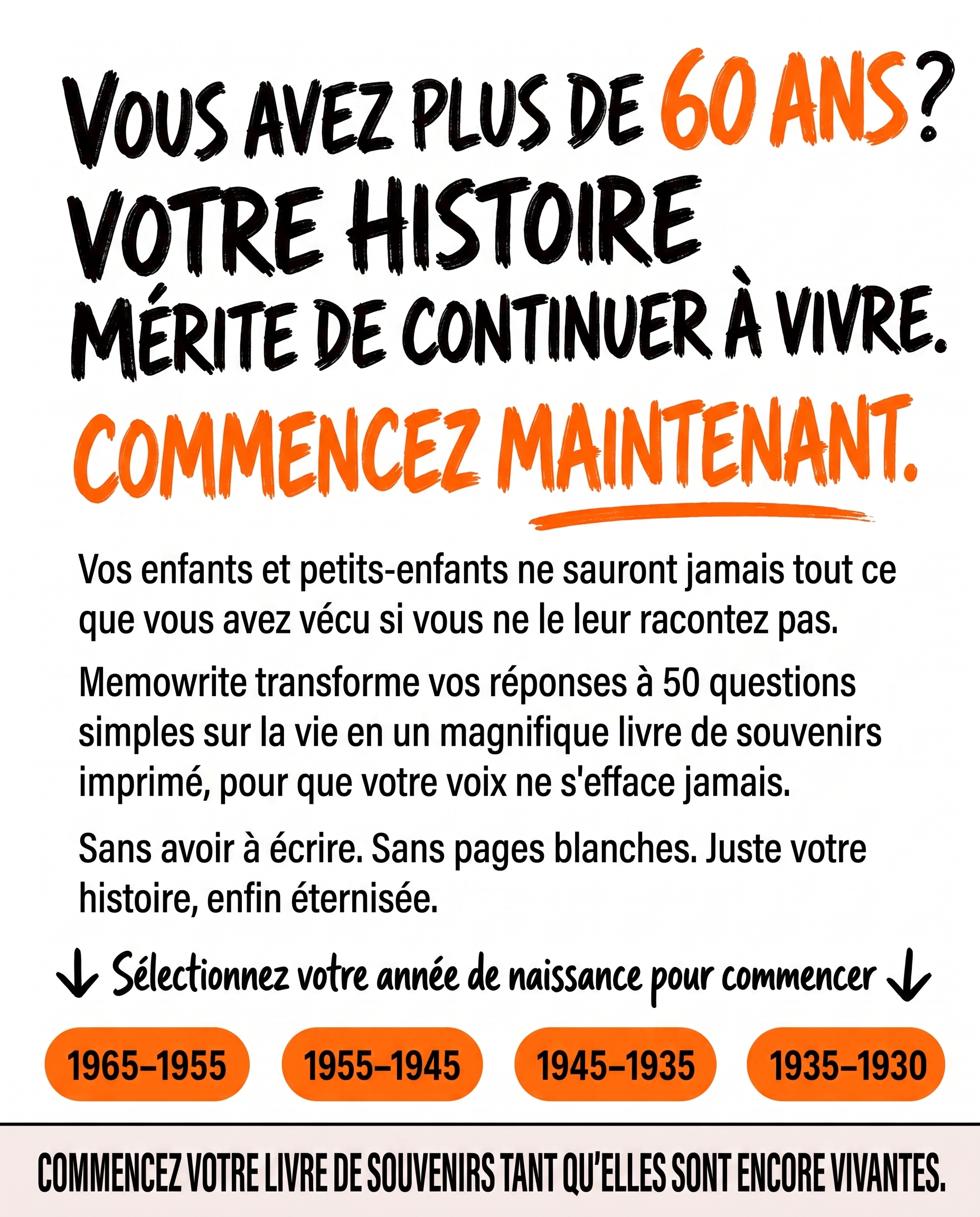 Memowrite Facebook ad