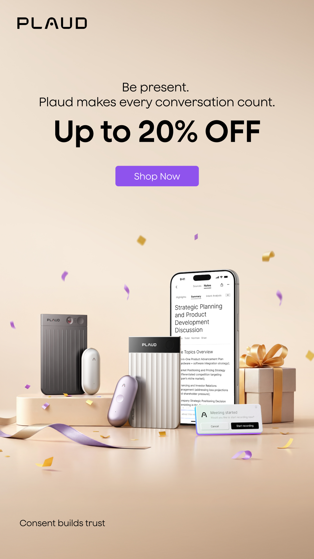 Plaud Facebook ad
