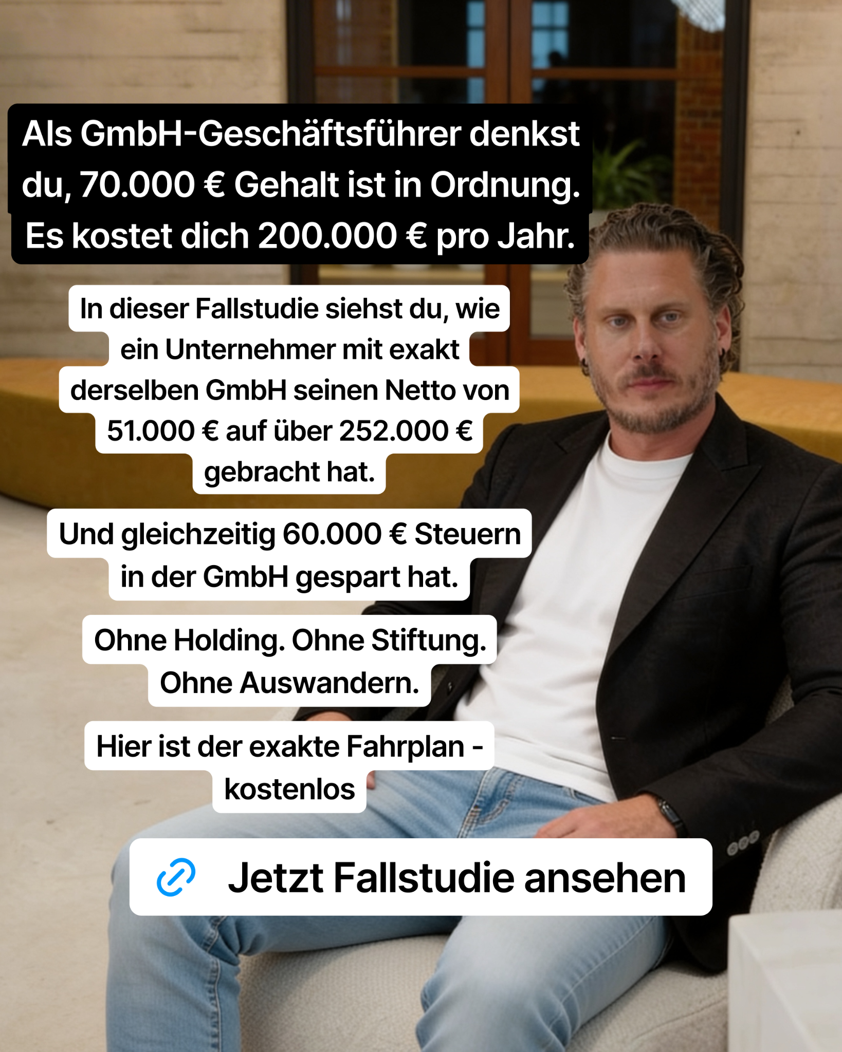 Marvin Großkrueger Facebook ad: Finde heraus, wie viel Steuer du legal sparen könntest