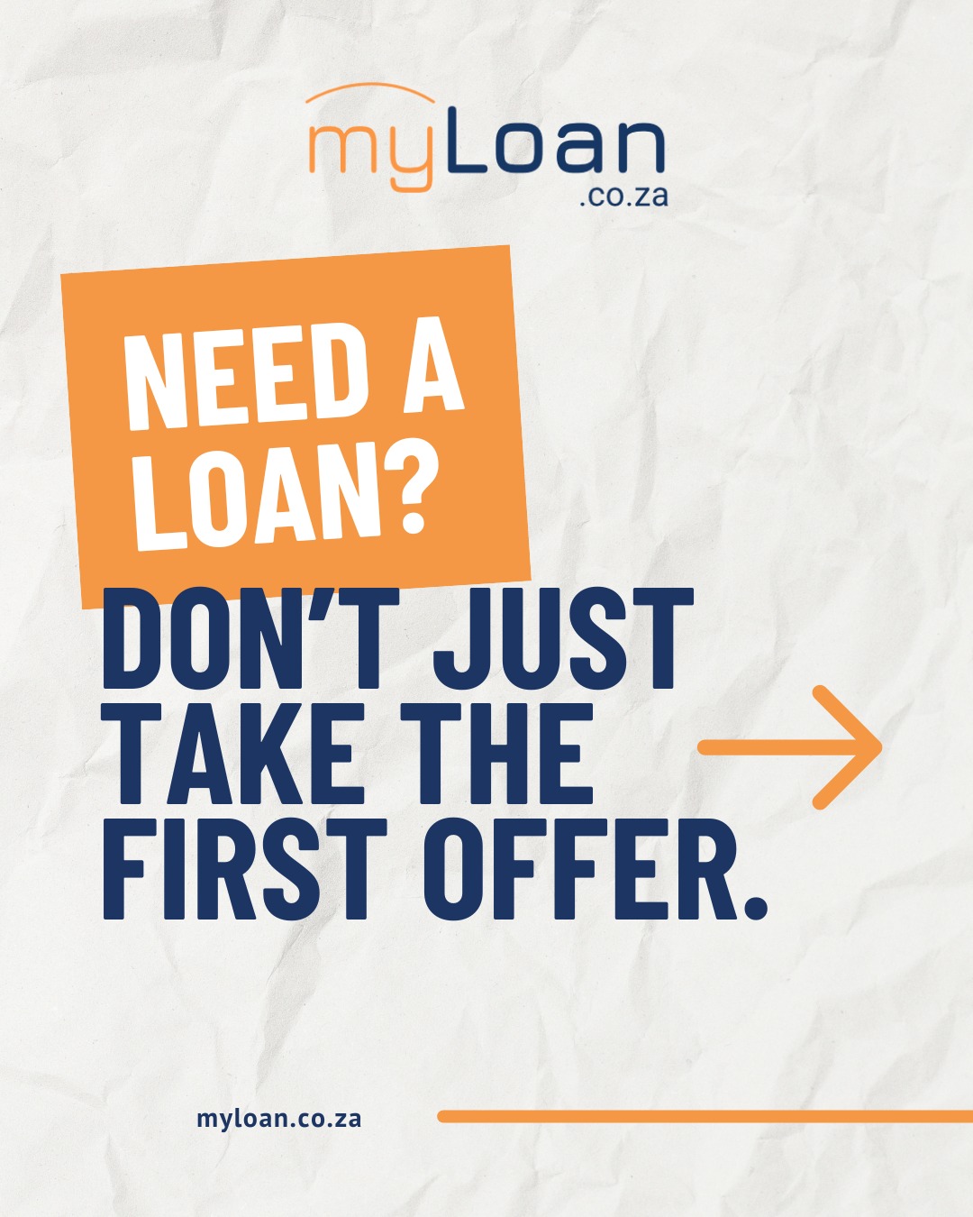 MyLoan South Africa Facebook ad: When you need financial breathing room, comparing your…