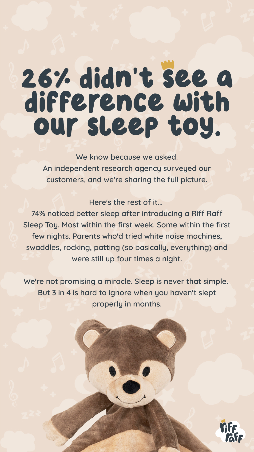 RIFF RAFF SLEEP TOYS Facebook ad