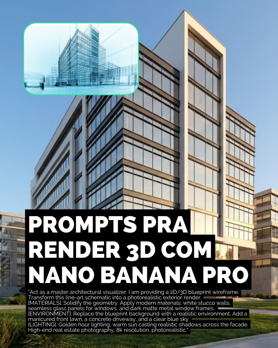 Cláudio Soares Facebook ad: Render 3D com o Nano Banana Pro para…
