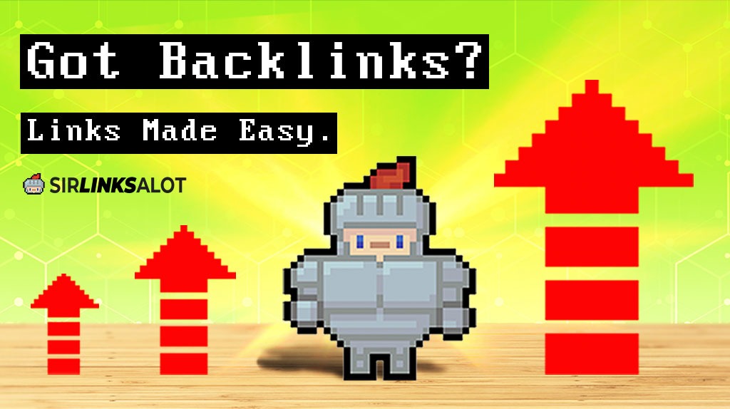 SirLinksalot.co Facebook ad: SEO and Backlinks Made Easy.