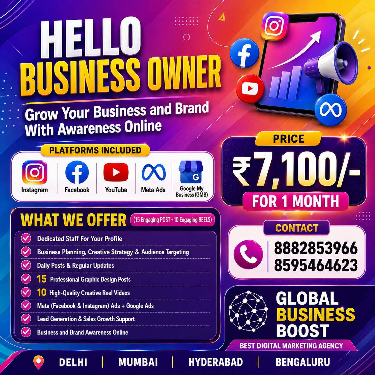 Global Business Boost Facebook ad: Growing Your Business Today
