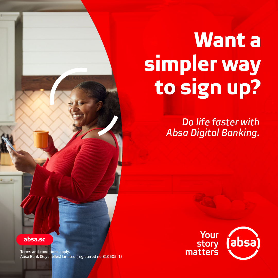 Absa Bank Seychelles Facebook ad: Absa app