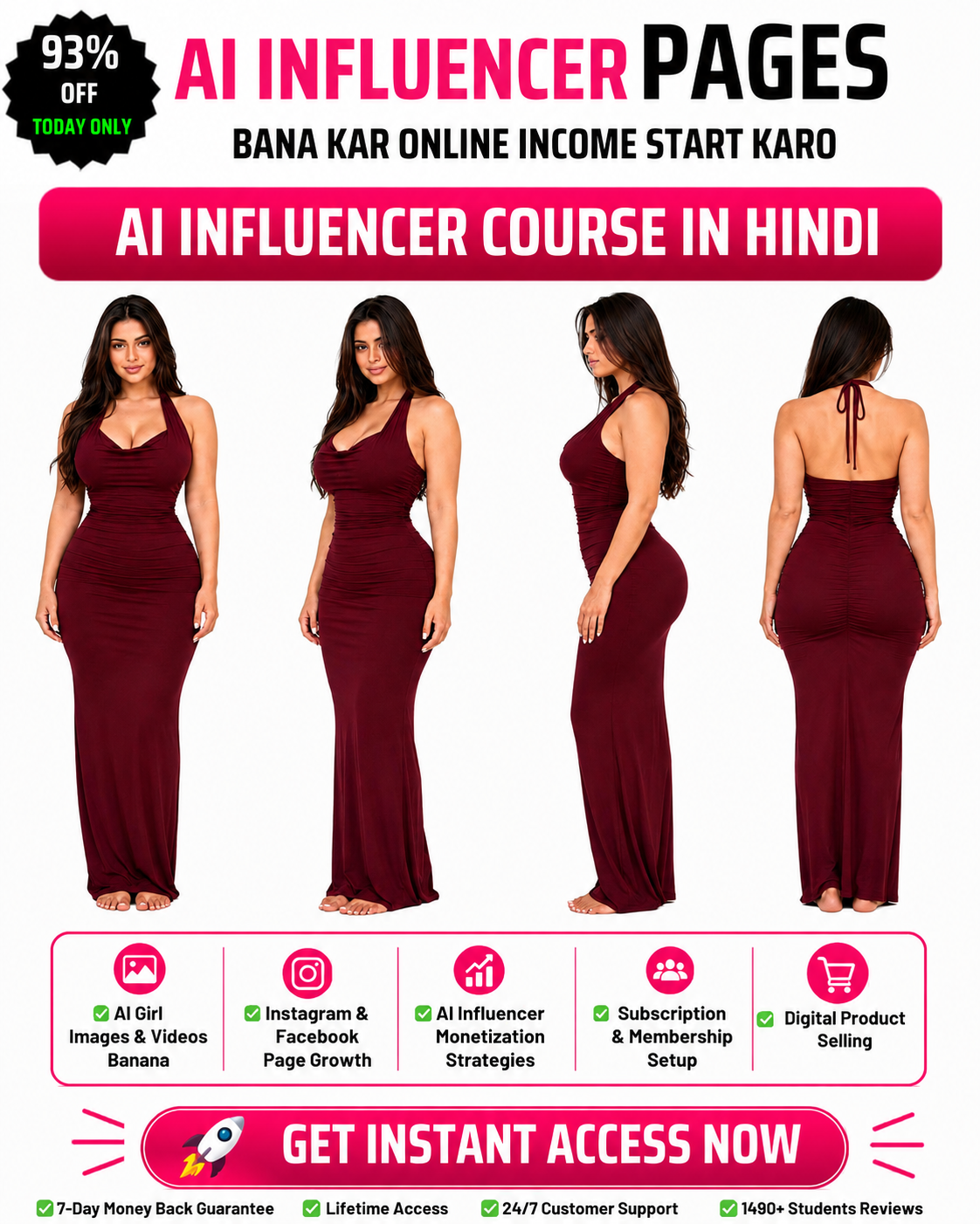 Ai B Lucky Facebook ad: AI Influencer Course in Hindi
