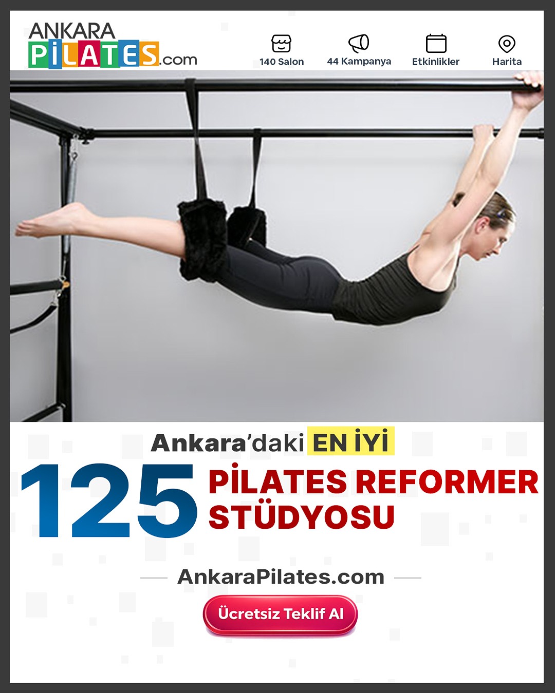Ankara Pilates Facebook ad