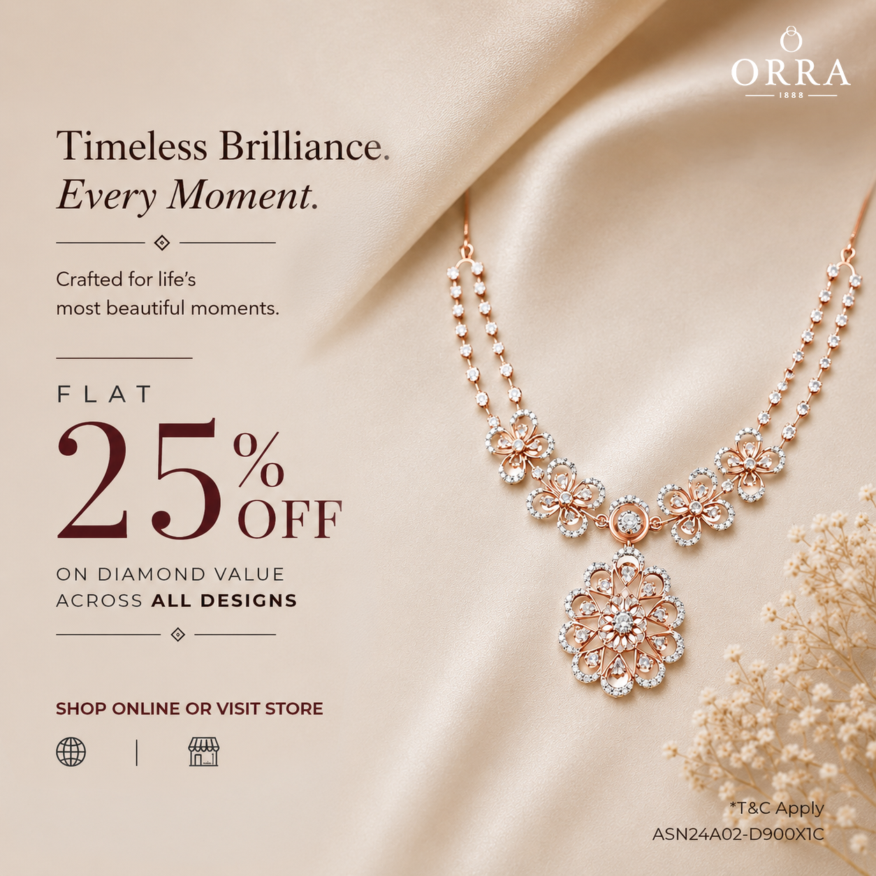 ORRA Diamond Jewellery Facebook ad