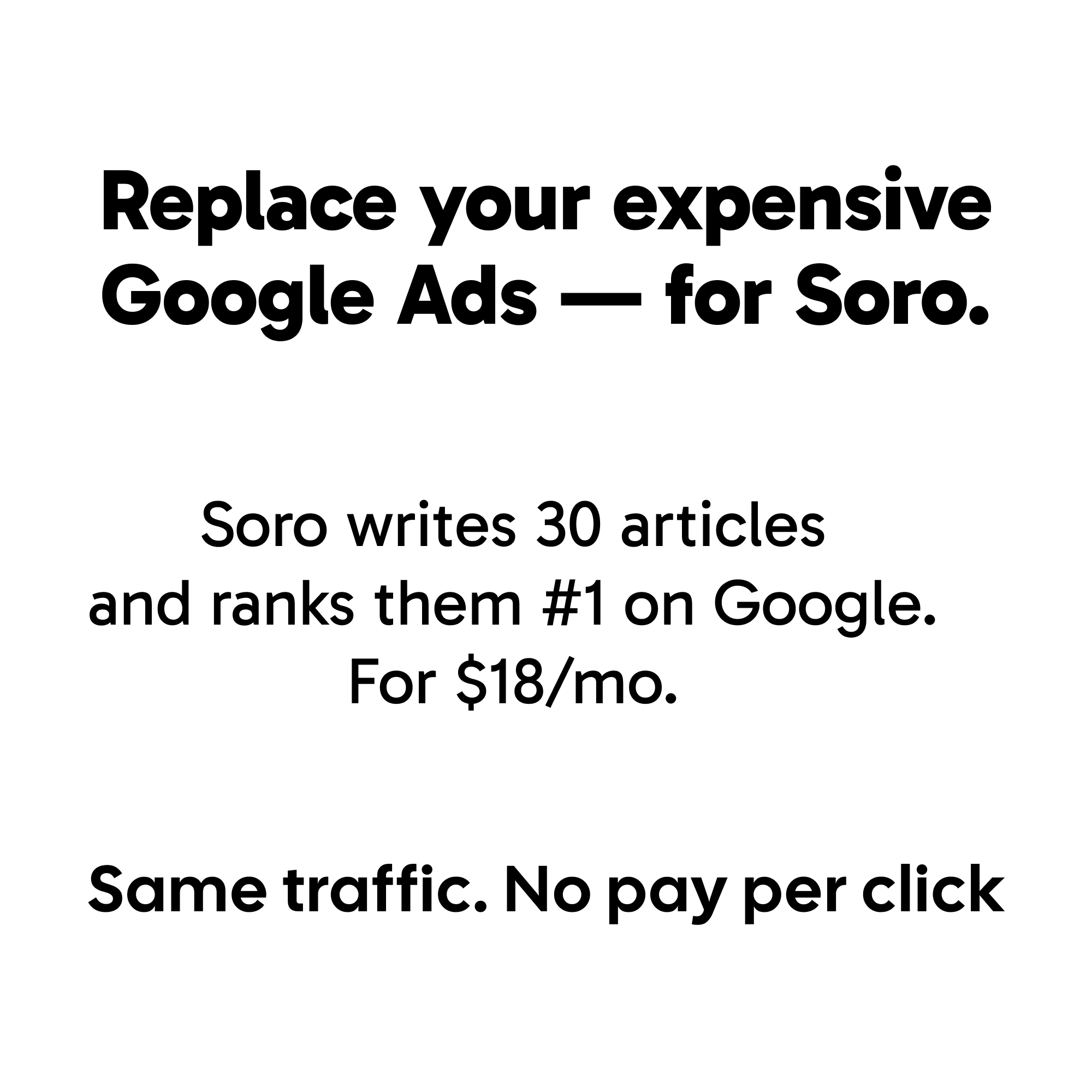 Soro SEO Facebook ad