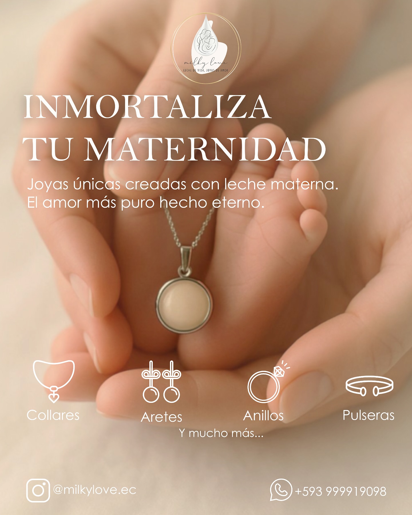 Milky Love Facebook ad: Inmortaliza tu maternidad con joyas únicas creadas a…