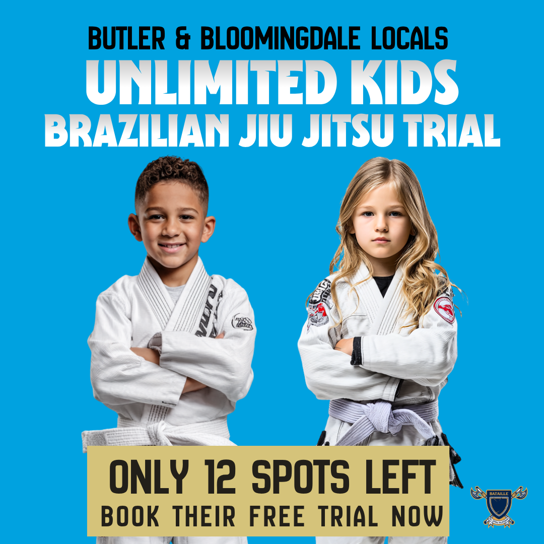 Bataille Jiu Jitsu Academy Facebook ad: BOOK THEIR FREE JIU JITSU TRIAL