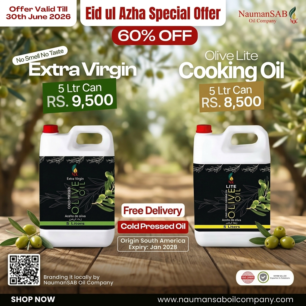 NaumanSab Oil Company Facebook ad: ISO Certified | Cold-Pressed Oil