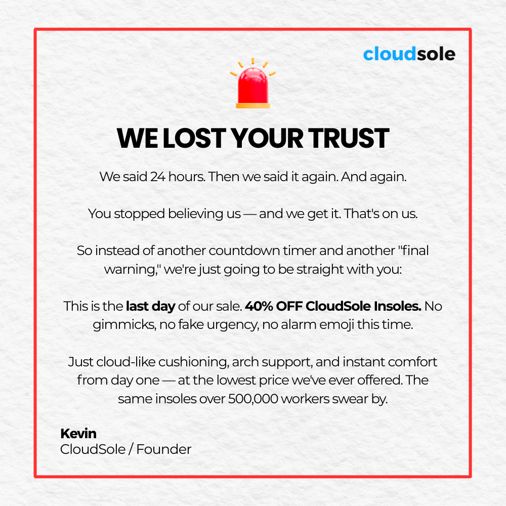 CloudSole Facebook ad