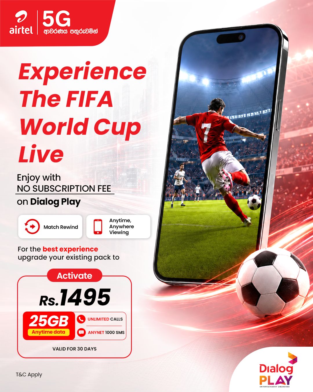 Airtel Life Facebook ad: Football fever is here!