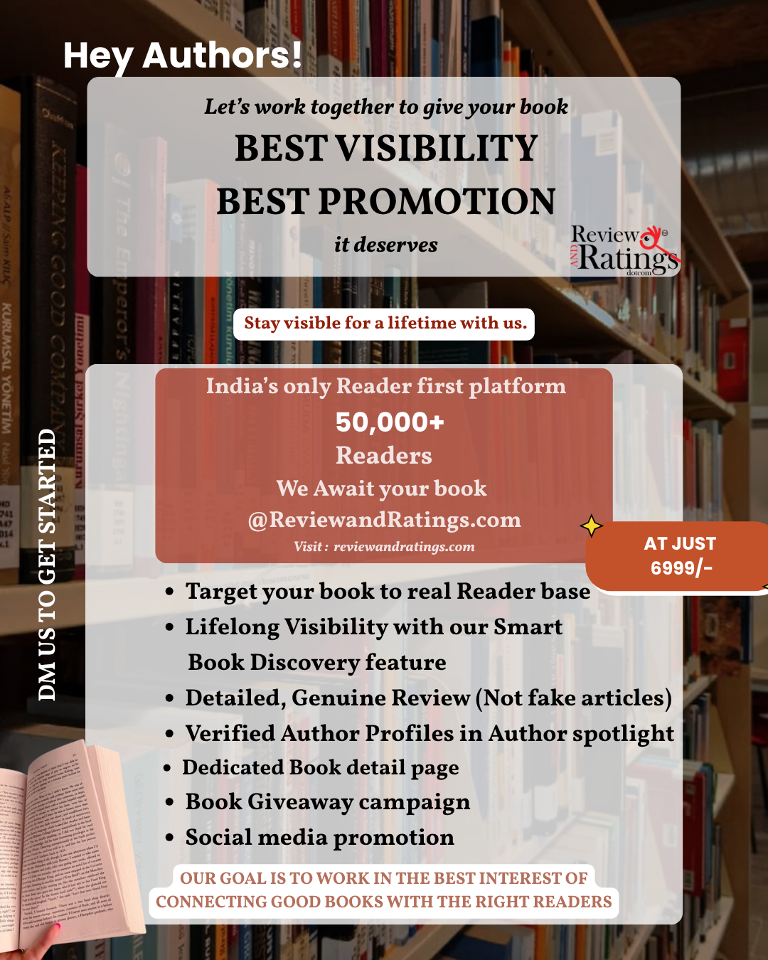 Review And Ratings Facebook ad: Promote Your Book